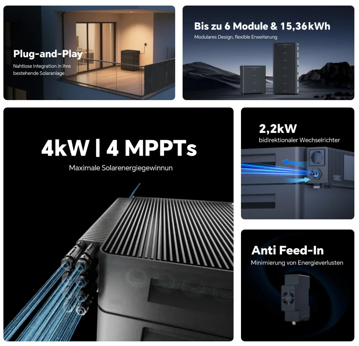 Marstek Venus D + PiE POWER 4000W BALKONKRAFTWERK