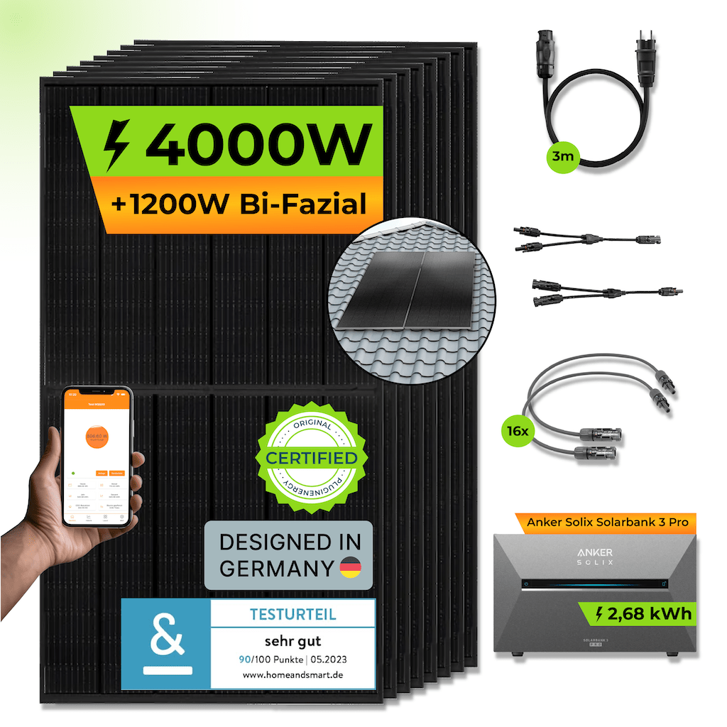 ANKER Solarbank 3 E2700 Pro + PiE POWER 4000W BALKONKRAFTWERK - PluginEnergy