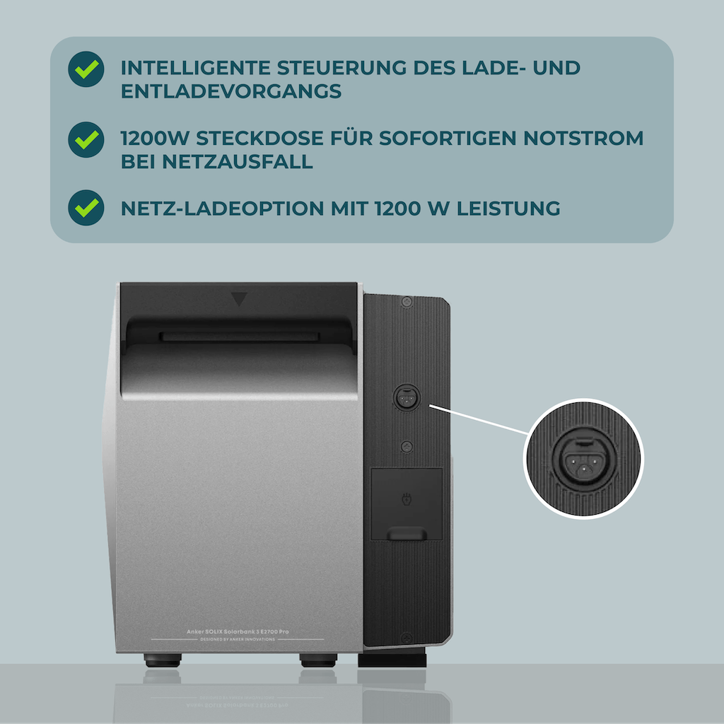 Anker SOLIX Solarbank 3 E2700 Pro Speicher für Balkonkraftwerk - PluginEnergy