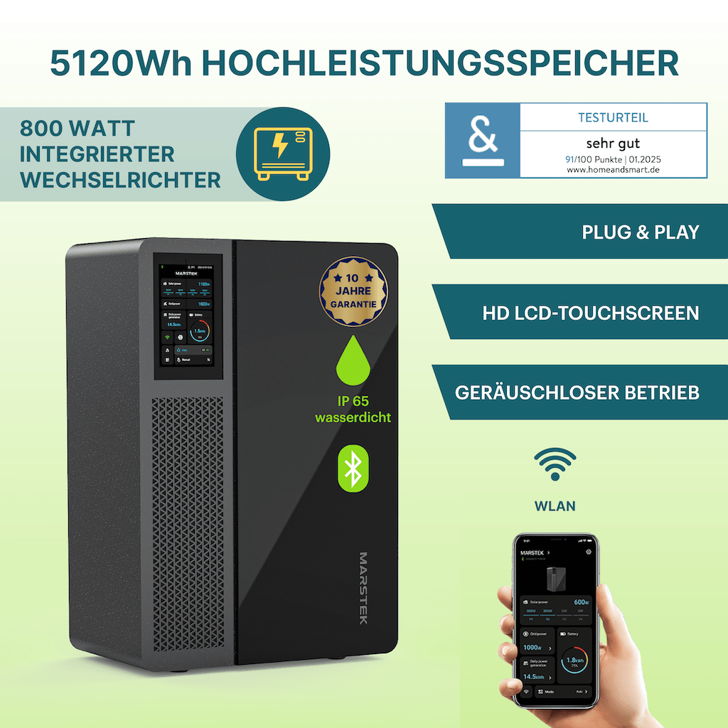 Marstek Jupiter E inkl. CT002 Smart Meter 5120Wh Speicher für Balkonkraftwerke - PluginEnergy