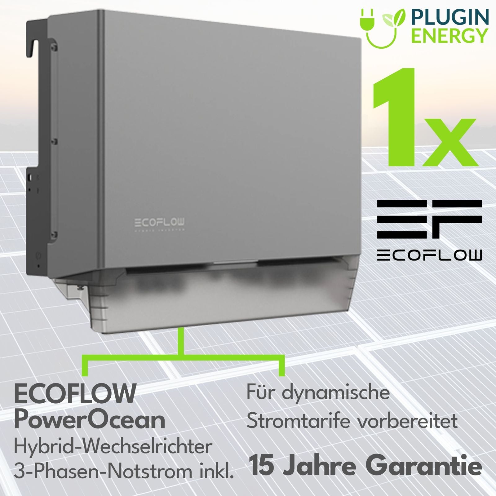 PiE Solaranlage L Komplettset 9,0 kWp + 10,2 kWh Speicher - PluginEnergy
