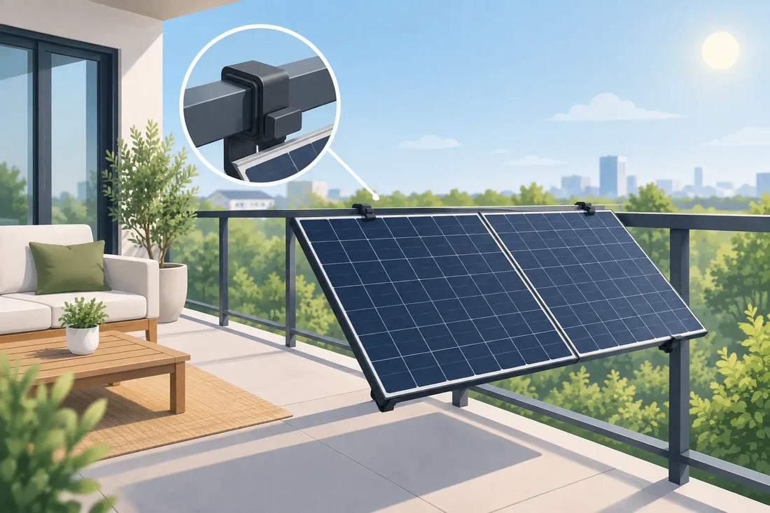 Solaranlage auf Terrasse ohne Bohren montieren