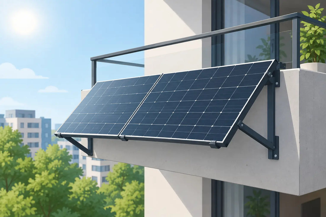 Solarmodul-Halterung für den Betonbalkon