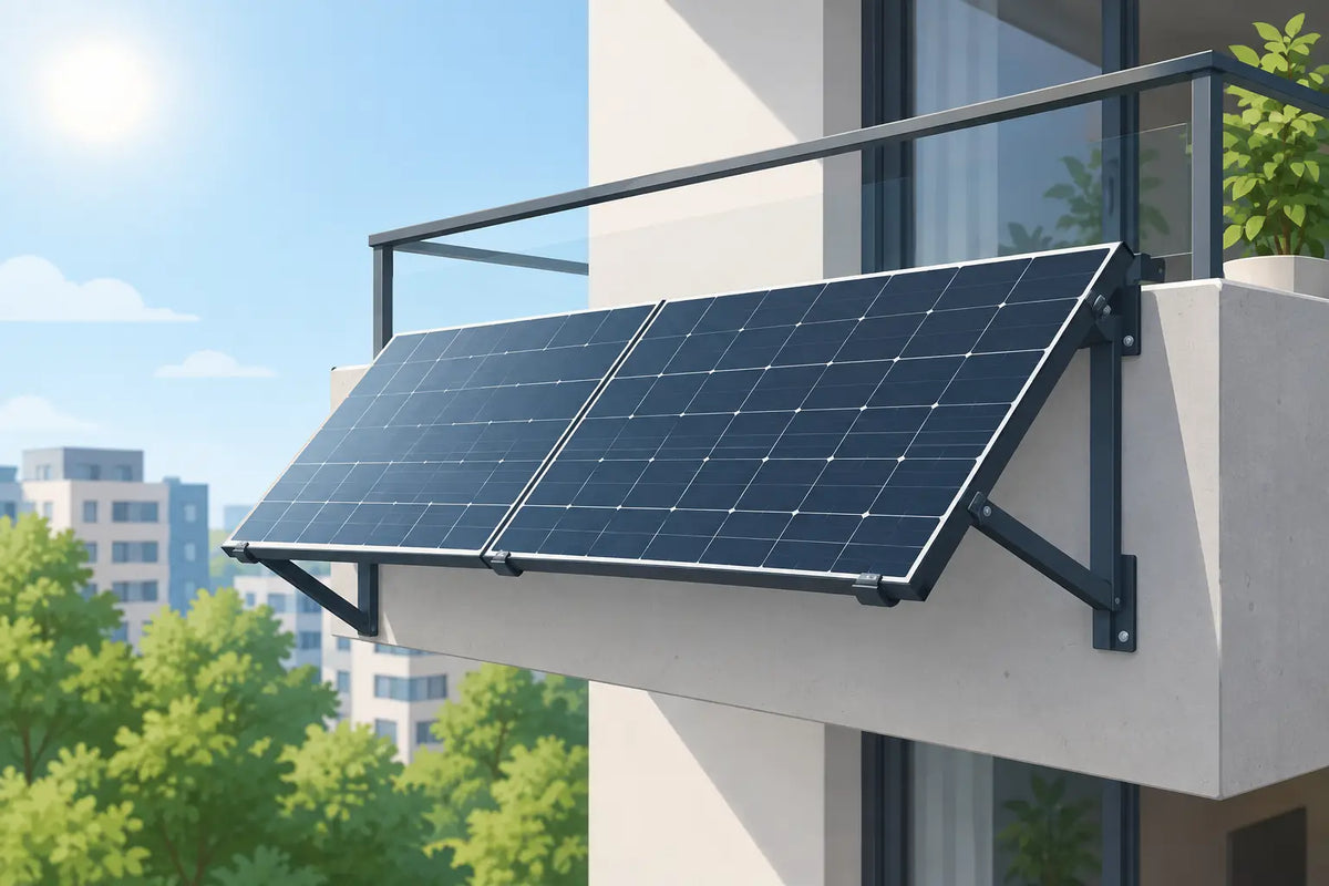 Solarmodul-Halterung für den Betonbalkon