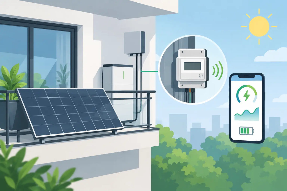 Smart Meter für Balkonkraftwerk Speicher wählen