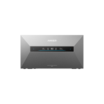 Anker SOLIX Solarbank Max AE111 – gerade Frontansicht mit Statusdisplay