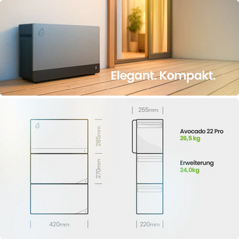 FoxESS Avocado 22 PRO Speicher für Balkonkraftwerk 2110Wh