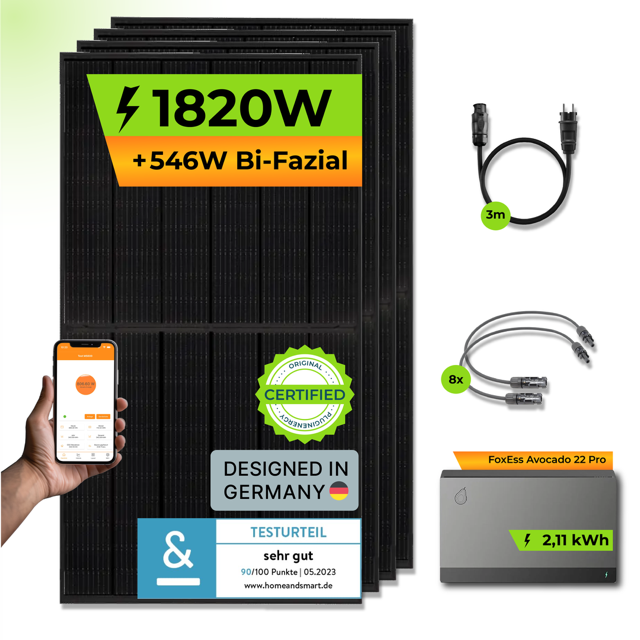 FoxESS Avocado 22 Pro + PiE POWER 1820W BALKONKRAFTWERK