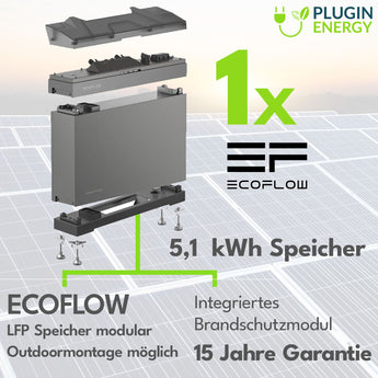 PiE Solaranlage S Komplettset 5,4 kWp + 5,1 kWh Speicher