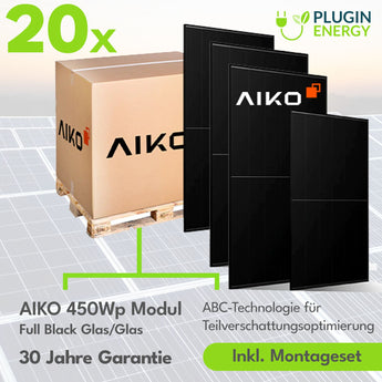 PiE Solaranlage L Komplettset 9,0 kWp + 10,2 kWh Speicher