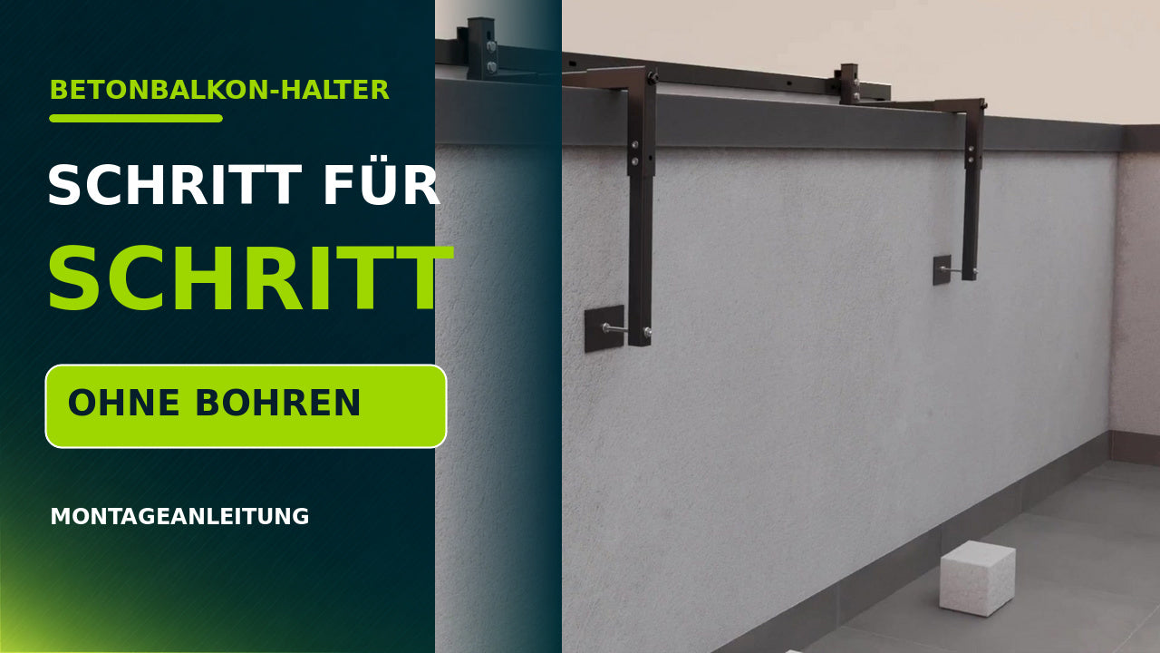 Video laden: PluginEnergy Betonbalkon Halter Aufbauanleitung