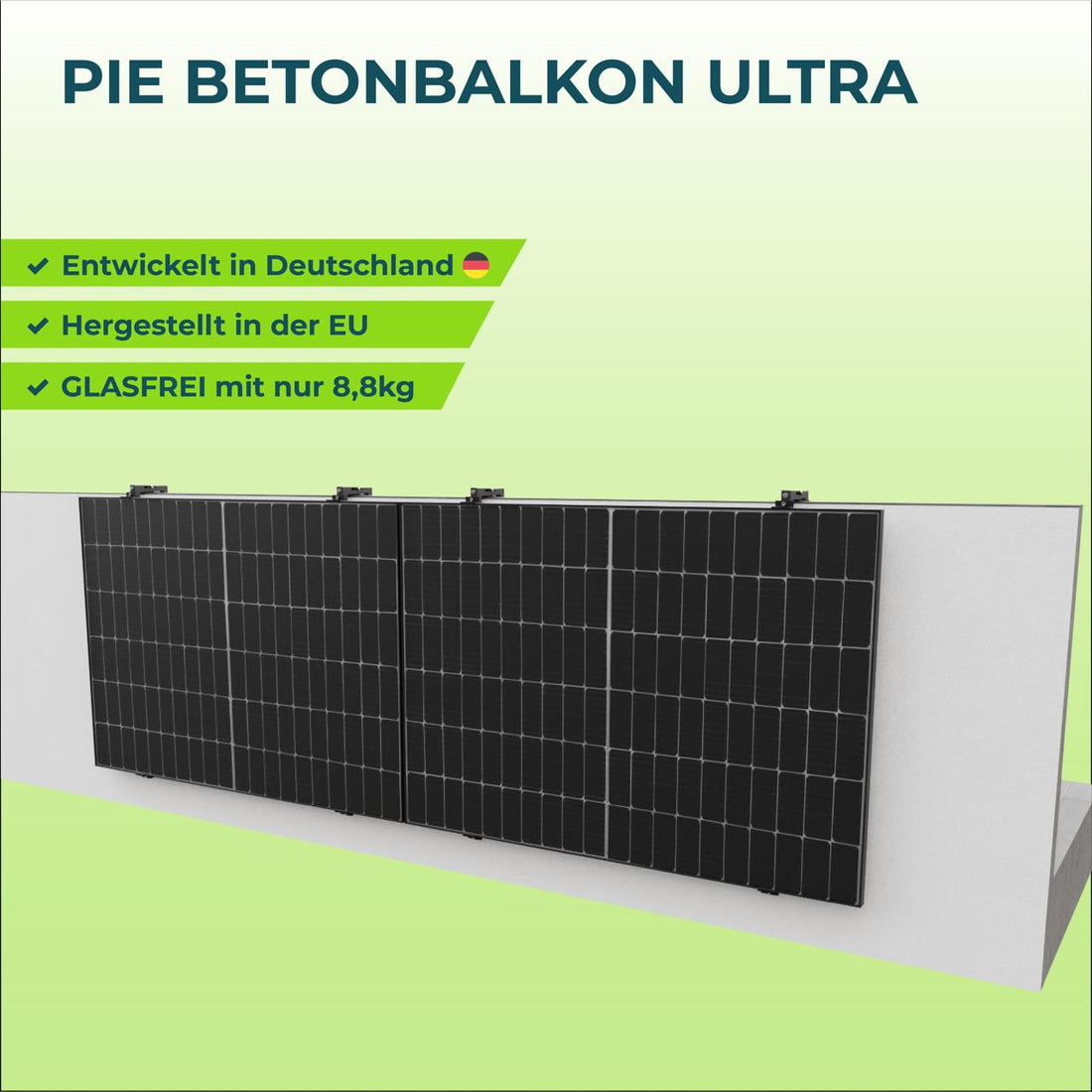 PiE BETONBALKON ULTRA 410W KOMPLETTSET - PluginEnergy
