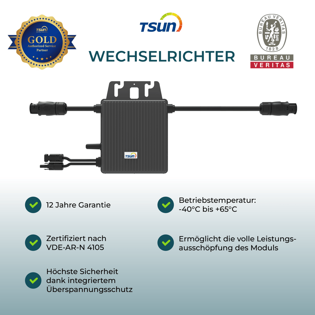 TSUN Mikro Wechselrichter TSOL - MS400 - PluginEnergy