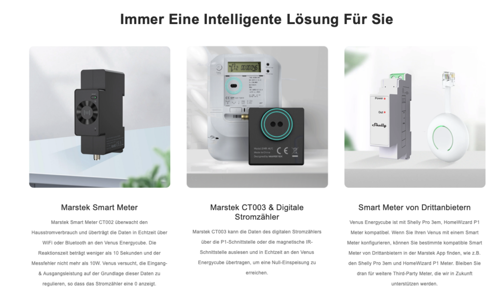 Vergleich Marstek Smart Meter CT002, CT003 und Shelly Pro 3em